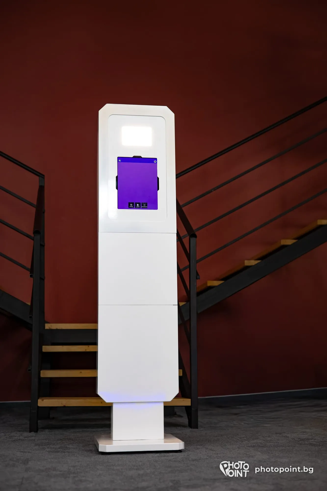 An EventPoint photo booth in a studio